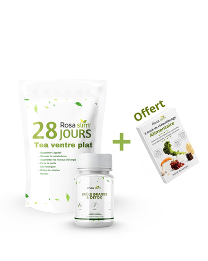 DUO VENTRE PLAT & BRÛLE-GRAISSE – TRANSFORMATION 28 JOURS + EBOOK OFFERT