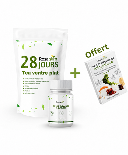 DUO VENTRE PLAT & BRÛLE-GRAISSE – TRANSFORMATION 28 JOURS + EBOOK OFFERT (CURE D’1 MOIS)